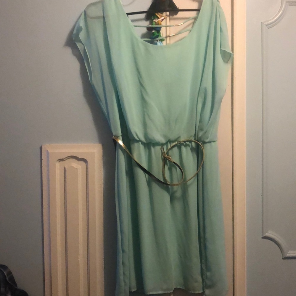 Mint green dress